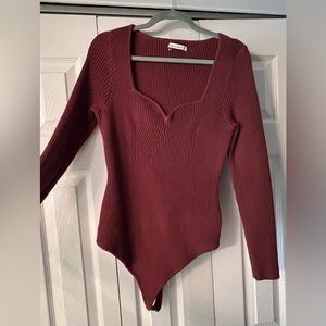 Abercrombie Bodysuit Rust Brown XL